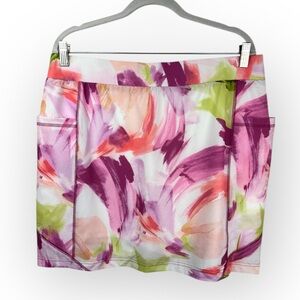 NWT Chico’s ZENERGY UPF NEEMA Watercolor Pocket SKORT Activewear Skirt Size 2/12